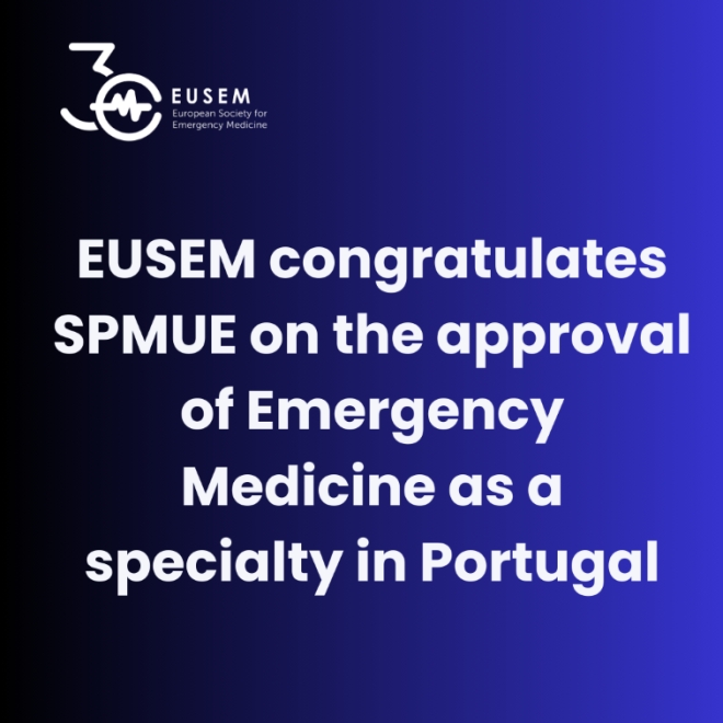 Congratulations to Portugal on the Approval of the Specialty of Emergency Medicine